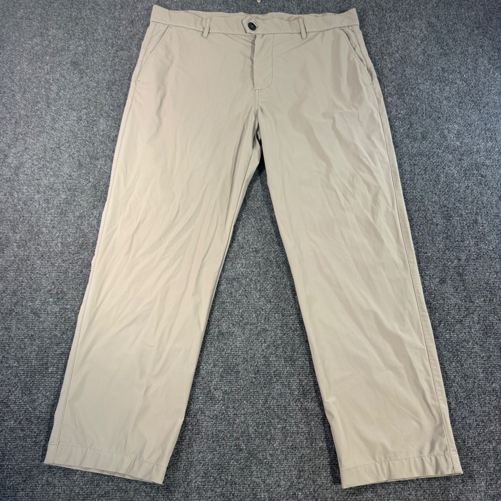 Greyson Montauk Mens Golf Pants 36x32 Khaki Technical Stretch Chinos Trousers